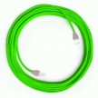 LAN Ethernet Cable Cat 5e with RJ45 plugs - Rayon Fabric RF06 Neon Green