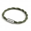 Bracelet with Matt silver magnetic clasp and TC63 cable