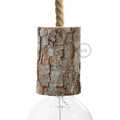 Small bark E27 lamp holder kit - Bark