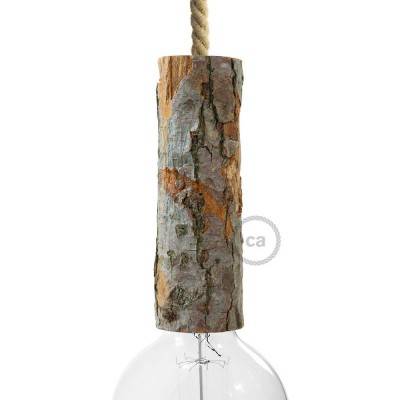 Large bark E27 lamp holder kit - Bark