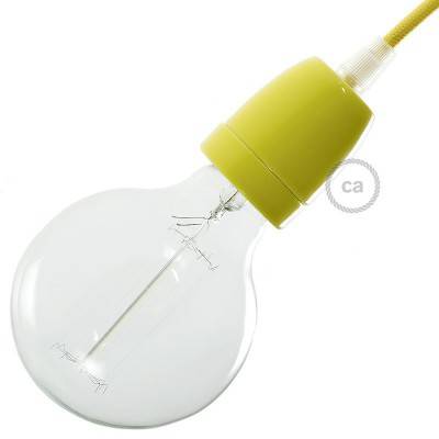 Porcelain E27 lamp holder kit - Yellow