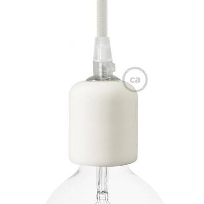 Ceramic E27 lamp holder kit - White