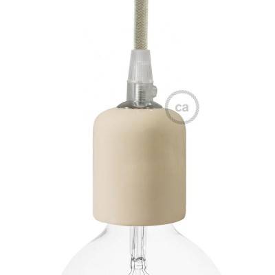 Ceramic E27 lamp holder kit - Ivory