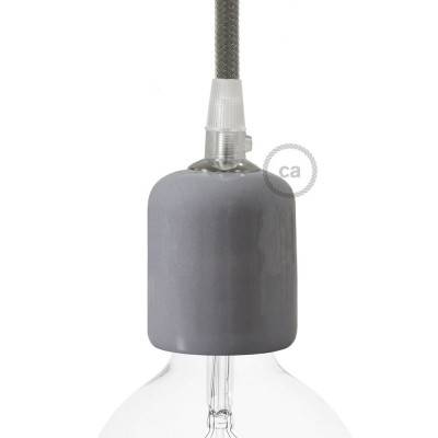 Ceramic E27 lamp holder kit - Grey