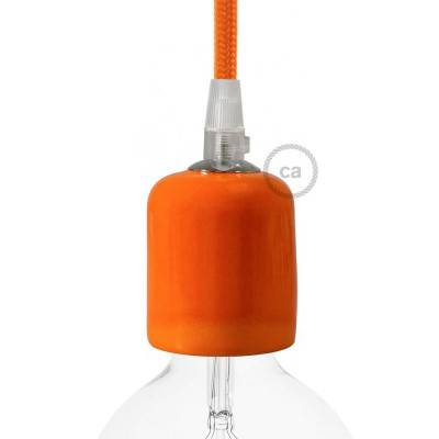 Ceramic E27 lamp holder kit - Orange