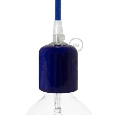 Ceramic E27 lamp holder kit - Blue