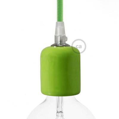 Ceramic E27 lamp holder kit - Pistachio green