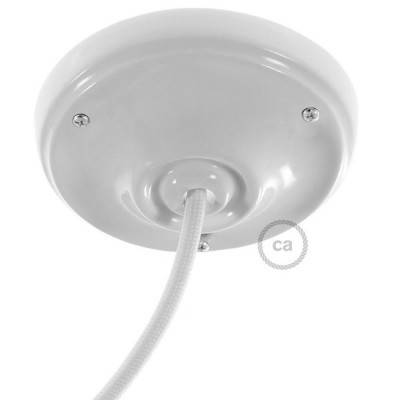 Porcelain ceiling rose kit - White