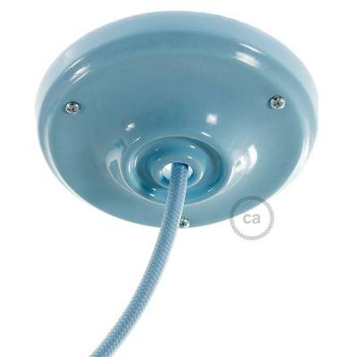 Porcelain ceiling rose kit - Light blue