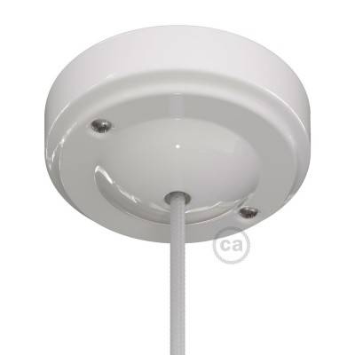 Porcelain "Minimal" ceiling rose kit - White