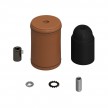 Leather covered wooden E27 lamp holder kit