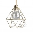 Naked light bulb cage metal lampshade Diamond for E27 fitting