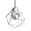 Naked light bulb cage metal lampshade Diamond for E27 fitting