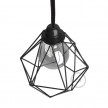 Naked light bulb cage metal lampshade Diamond for E27 fitting