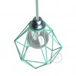 Naked light bulb cage metal lampshade Diamond for E27 fitting