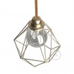 Naked light bulb cage metal lampshade Diamond for E27 fitting