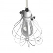 Naked light bulb cage metal lampshade Drop with adjustable collar closure