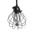 Naked light bulb cage metal lampshade Drop with adjustable collar closure