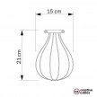 Naked light bulb cage metal lampshade Drop with adjustable collar closure