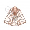 Apollo XL naked cage metal Lampshade with E27 lamp holder