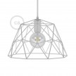 Dome XL naked cage metal Lampshade with E27 lamp holder