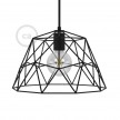 Dome XL naked cage metal Lampshade with E27 lamp holder