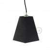 Squared pyramid fabric lampshade for E27 fitting, 16x16 cm h20 cm - 100% Made in Italy