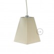 Squared pyramid fabric lampshade for E27 fitting, 16x16 cm h20 cm - 100% Made in Italy