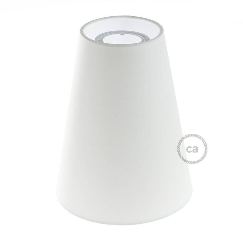 Truncated Cone fabric lampshade for E27 fitting, 16cm diameter h20cm - 100% Made in Italy