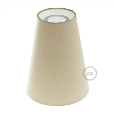 Truncated Cone fabric lampshade for E27 fitting, 16cm diameter h20cm - 100% Made in Italy - Dove-Gray