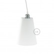 Truncated Cone fabric lampshade for E27 fitting, 16cm diameter h20cm - 100% Made in Italy