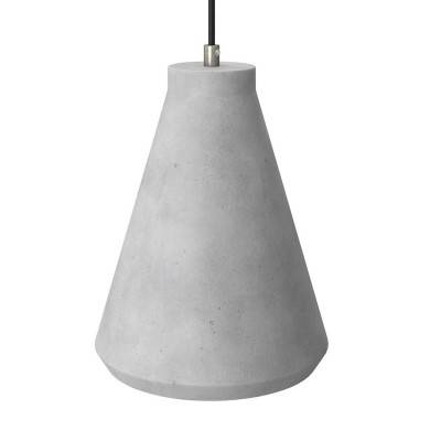 Funnel cement lampshade for suspension, with cable clamp and E27 lamp holder - Light cement