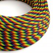 Round Electric Vertigo HD Cable covered by Rainbow fabric ERM68