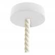 Pendant lamp with XL 16mm nautical cord  painted wood details - Made in Italy