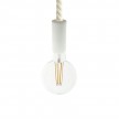 Pendant lamp with 2XL 24mm nautical cord painted wood details - Made in Italy