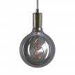 Pendant lamp with textile cable and metal details - Made in Italy