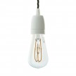 Pendant lamp with twisted textile cable and hand decorated ceramic details - Made in Italy