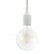 Pendant lamp with textile cable and silicone details - Made in Italy - Bulb included