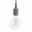 Pendant lamp with textile cable and silicone details - Made in Italy - Bulb included