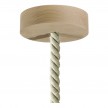 Pendant lamp with XL nautical cord and wooden details - Made in Italy