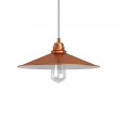 Pendant lamp with textile cable, Swing lampshade and metal details - Made in Italy