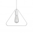 Pendant lamp with textile cable, Duedì Apex lampshade and metal details - Made in Italy