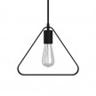 Pendant lamp with textile cable, Duedì Apex lampshade and metal details - Made in Italy