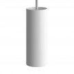 Pendant lamp with textile cable, Tub-E14 lampshade and metal details - Made in Italy