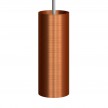 Pendant lamp with textile cable, Tub-E14 lampshade and metal details - Made in Italy