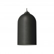 Pendant lamp with textile cable and Bell XL ceramic lampshade - Made in Italy