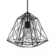 Pendant lamp with textile cable, Apollo lampshade and metal details - Made in Italy