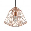 Pendant lamp with textile cable, Apollo lampshade and metal details - Made in Italy