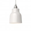 Pendant lamp with textile cable, Vase ceramic lampshade and metal details - Made in Italy