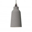 Pendant lamp with textile cable, Bottle ceramic lampshade and metal details - Made in Italy